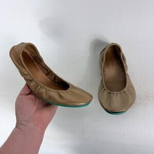 Tieks by Gavrieli Ballet Flats Women's 8 Metallic Brown Leather Slip-On Comfort